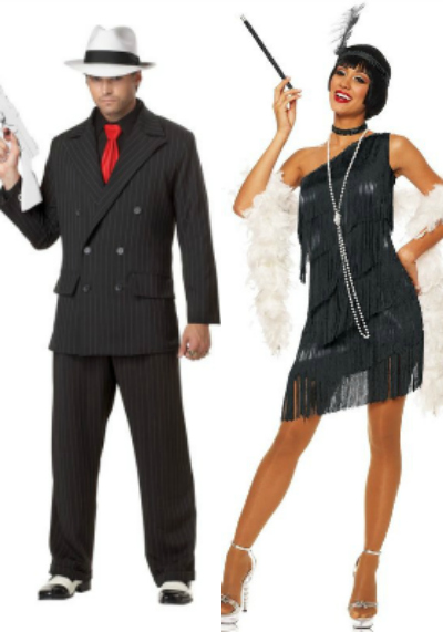 Flapper and Gangster Couples Costumes
