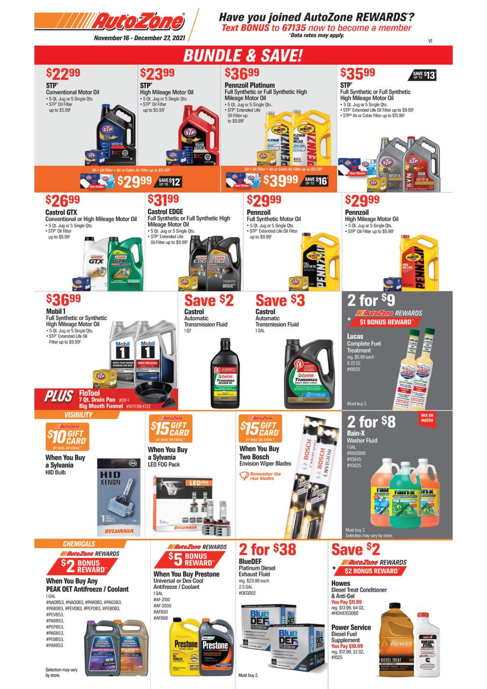 AutoZone 2021 Black Friday Ad Page 1