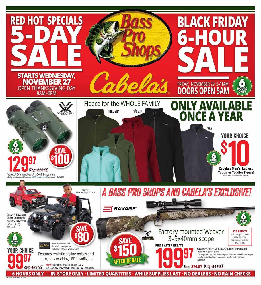 Cabela's 2019 Black Friday Ad Page 1