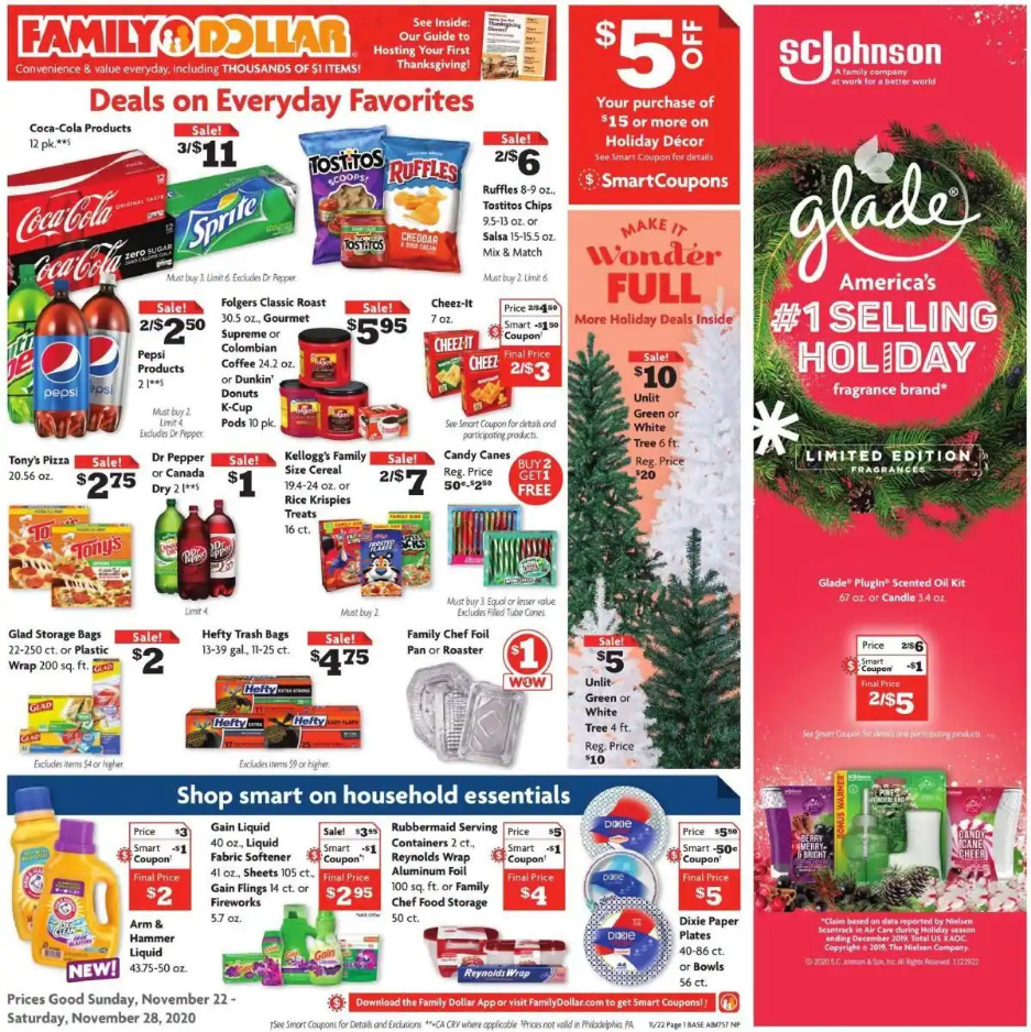 Family Dollar 2020 Black Friday Ad Page 1