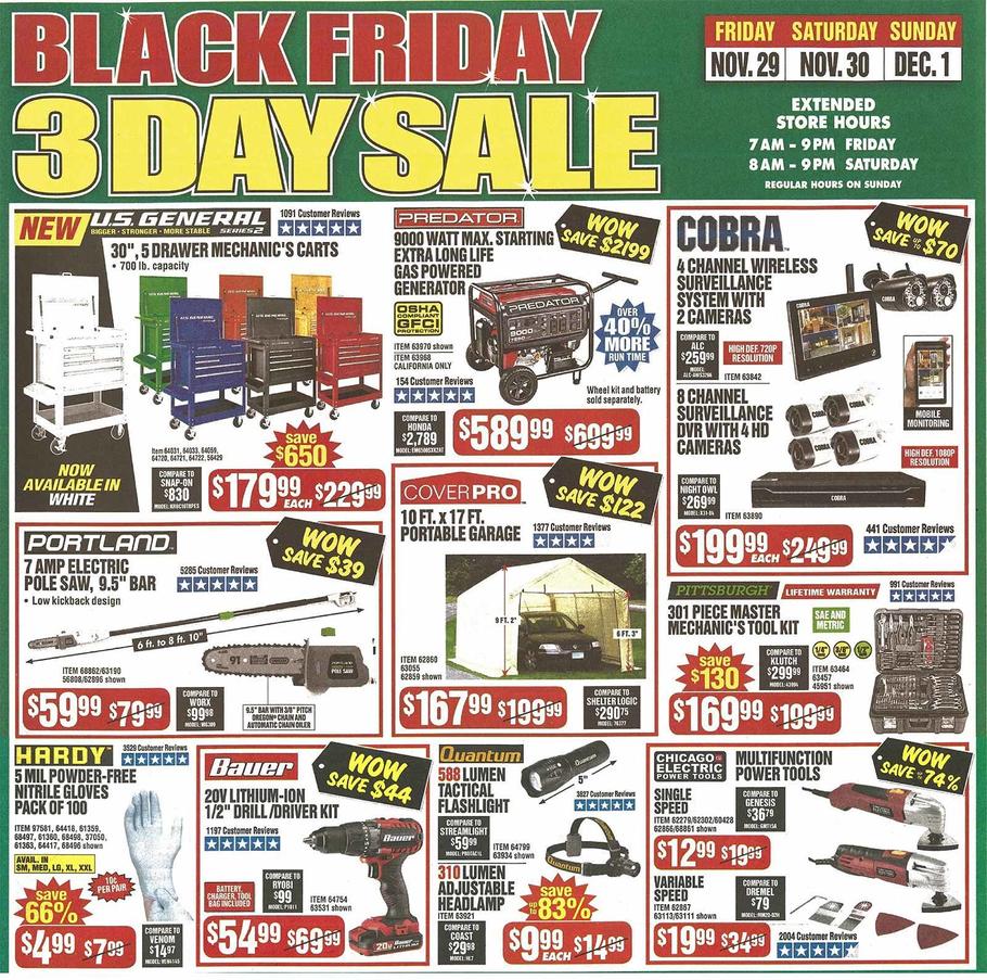 Harbor Freight Tools 2019 Black Friday Ad | Frugal Buzz