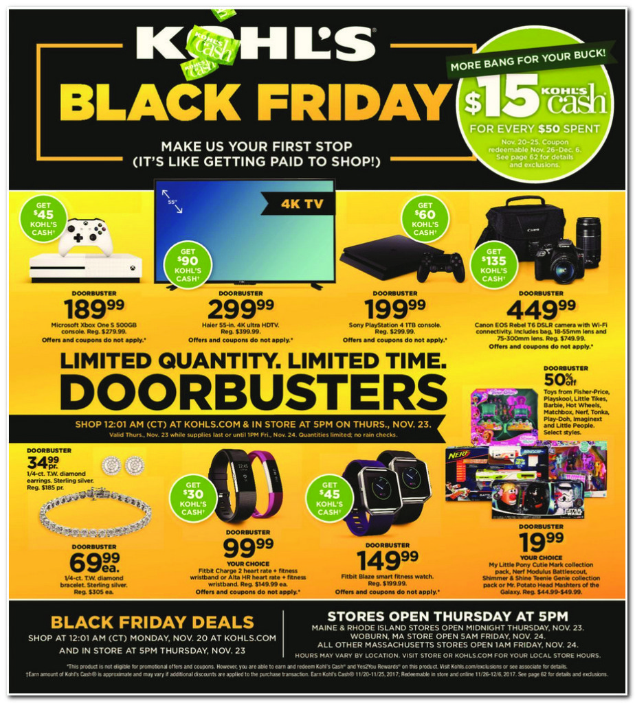 Kohl's 2017 Black Friday Ad Page 1