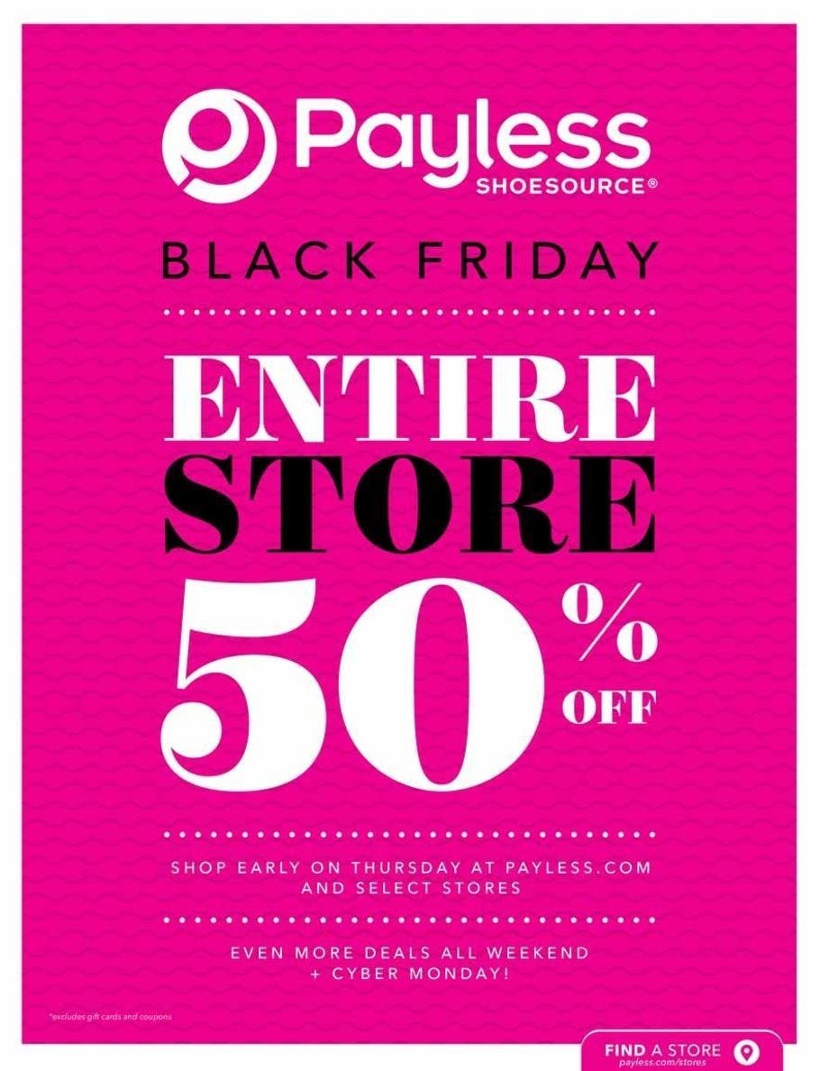 Payless ShoeSource 2018 Black Friday Ad Page 1