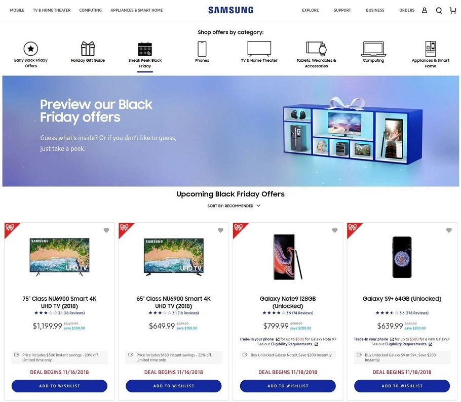 Samsung 2018 Black Friday Ad | Frugal Buzz