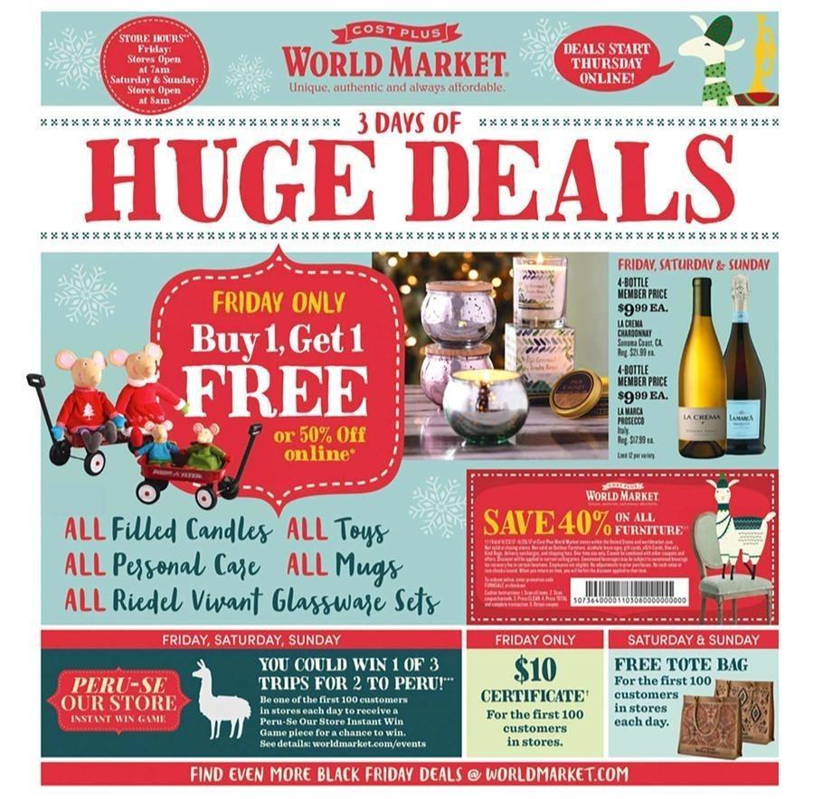 Cost Plus World Market 2017 Black Friday Ad