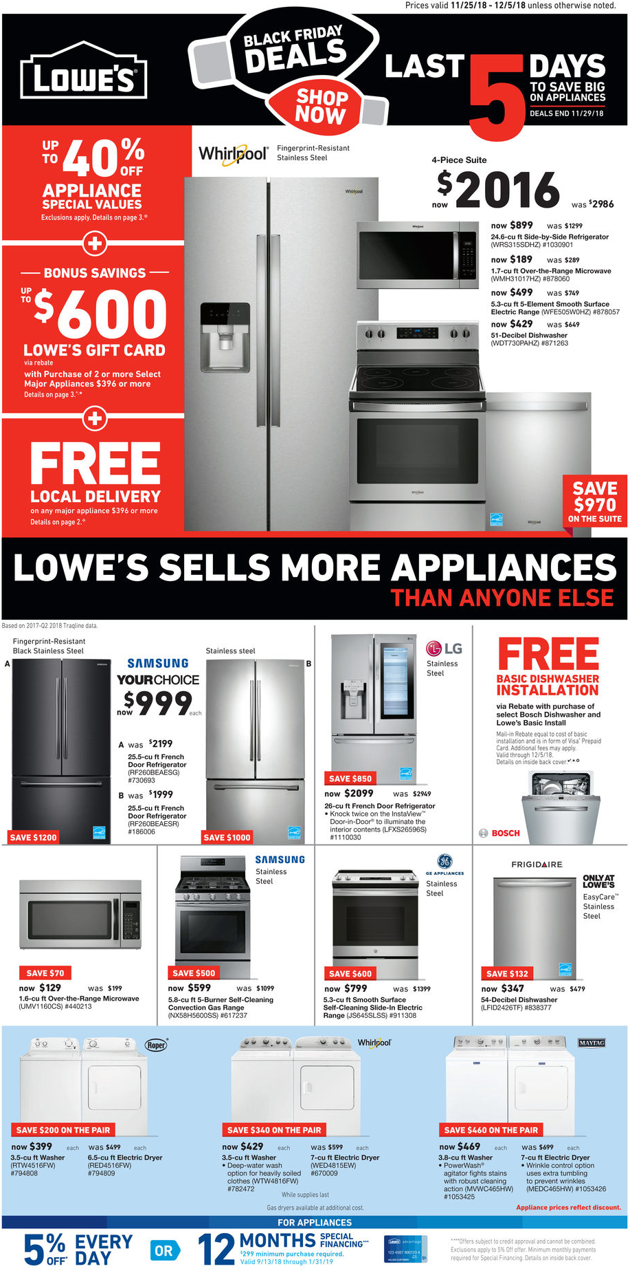 Lowe's 2018 Cyber Monday Ad