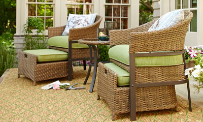 Garden Treasures 5-Piece Cape Verde Brown Steel Patio Conversation Set