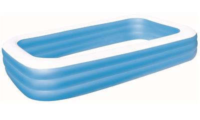 Sizzlin Cool 3-Ring Deluxe Blue Rectangular Family Pool