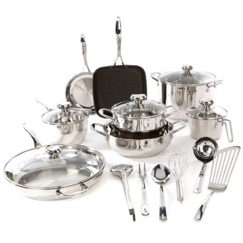 Wolfgang Puck Bistro Elite 19-piece Stainless Steel Cookware Set