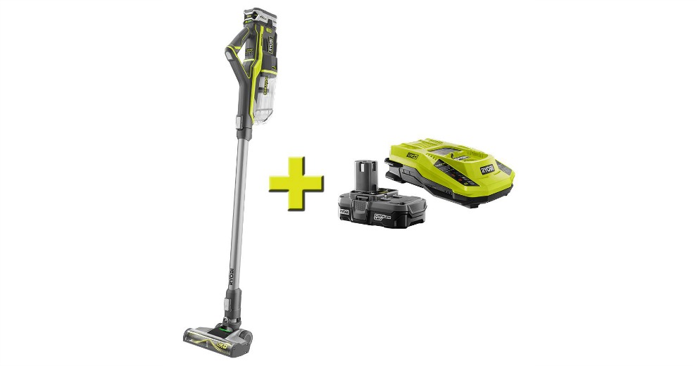 Ryobi P718K-P128 18-Volt ONE+ EverCharge Stick Vacuum