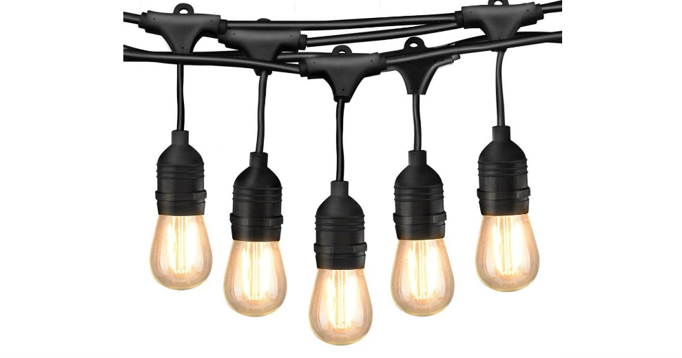 Mpow 49ft LED Outdoor String Lights