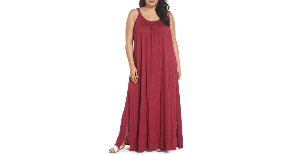 Caslon Twist Neck Maxi Dress