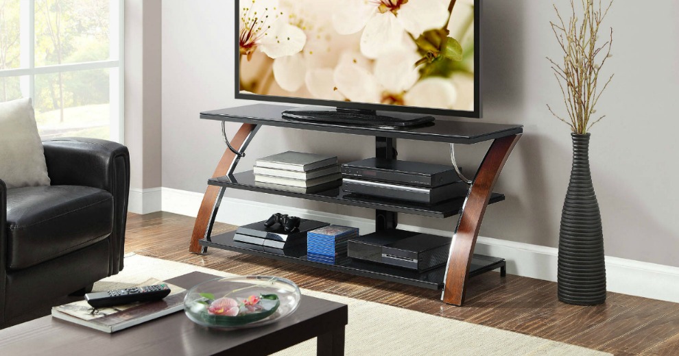 Whalen Payton Brown Cherry 3-in-1 TV Stand
