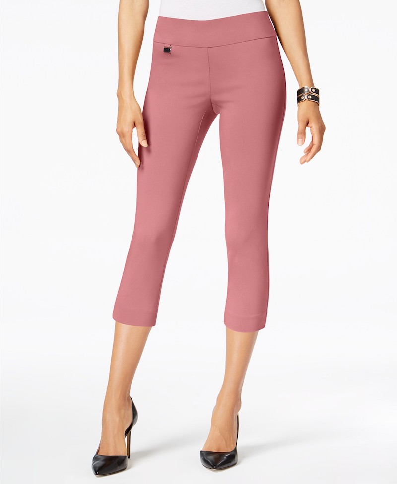 alfani tummy control capri pants