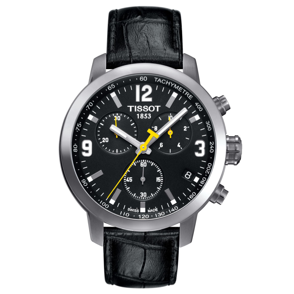 Tissot PRC200 Chronograph Leather Strap Watch 42mm