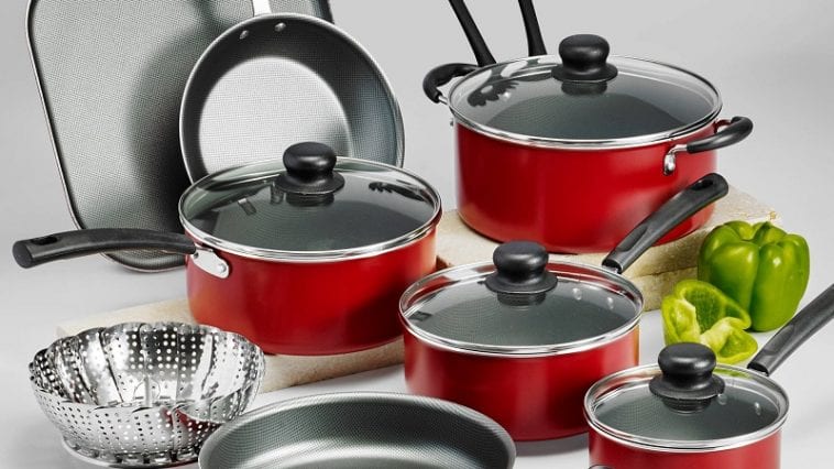 tramontina simple cooking nonstick cookware set 9 piece