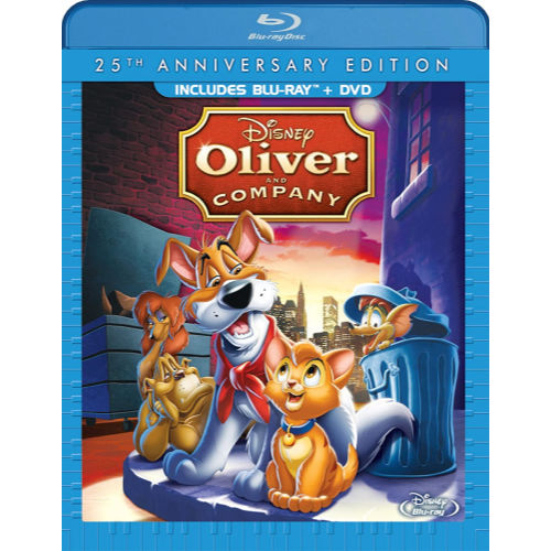 Disney Oliver & Company 25th Anniversary Edition Blu-Ray DVD Combo Pack