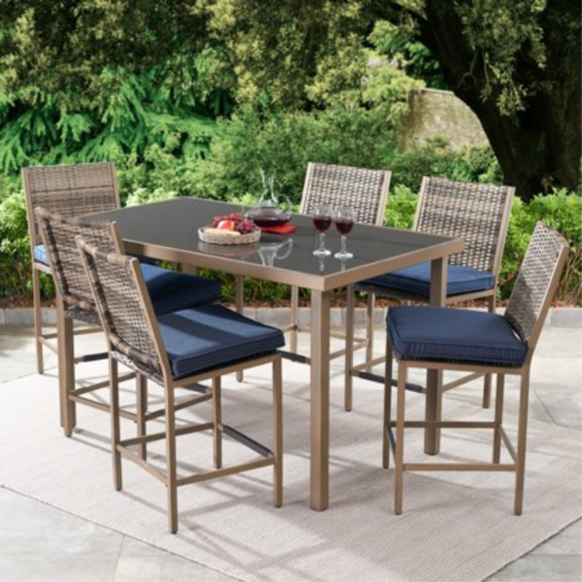 Better Homes & Gardens Gardenvale 7-Piece Outdoor Bar-Height Patio Dining Set