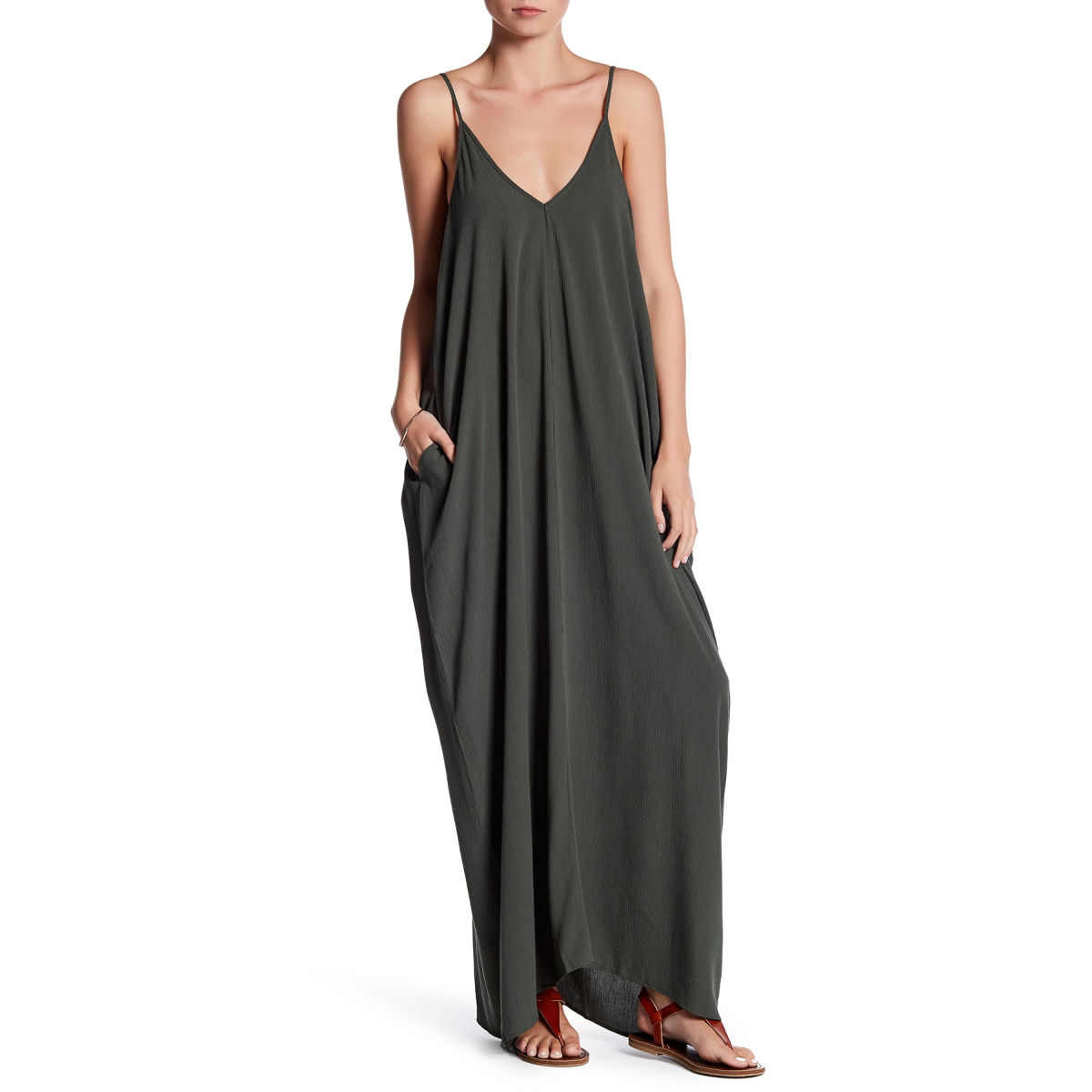 Love Stitch Gauze Maxi Dress