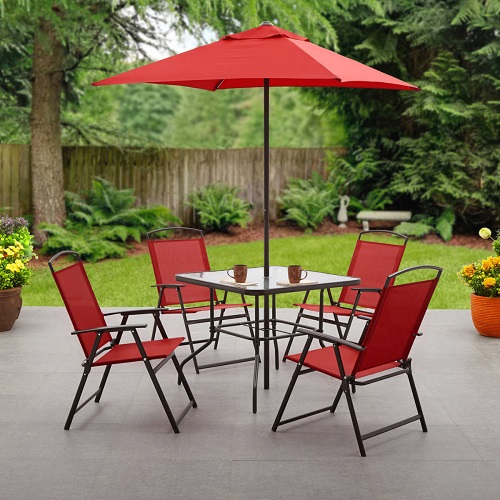 Mainstays Albany Lane 6 Piece Outdoor Patio Dining Set