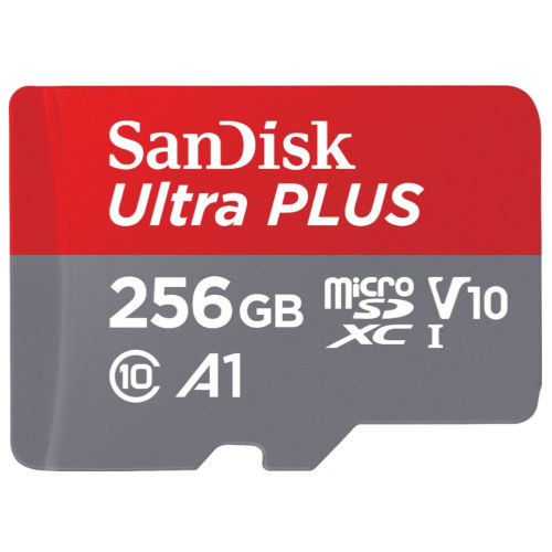 SanDisk Ultra Plus 256GB microSDXC UHS-I Memory Card SDSQUB3-256G-ANCMA