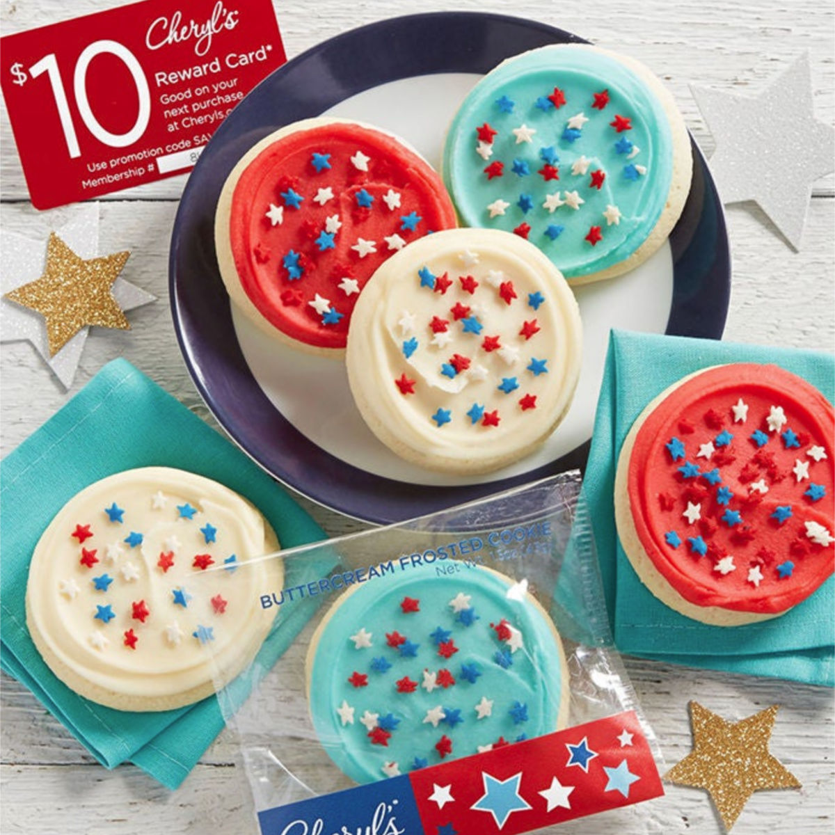 Cheryl’s Red White & Blue Cookie Sampler