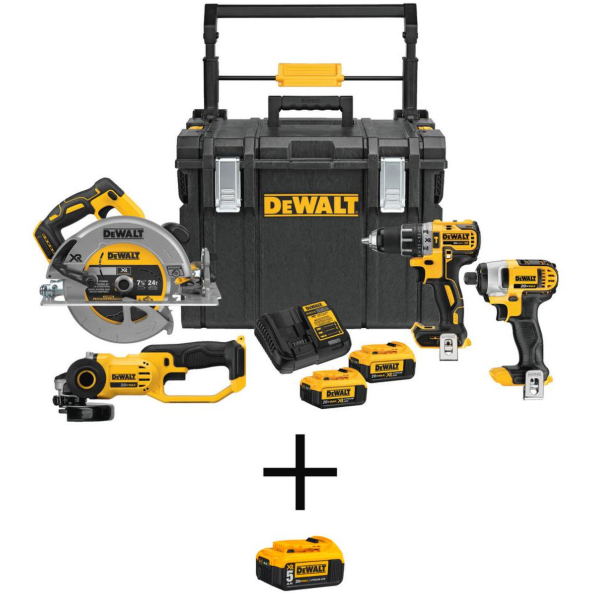 DEWALT DCKTS450M2W205 20-Volt MAX Lithium-Ion Cordless Combo Kit