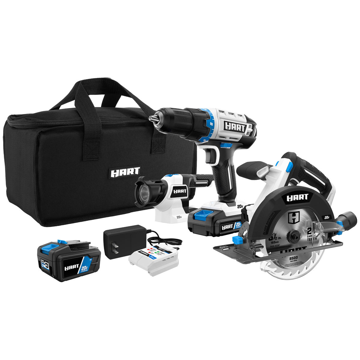 HART HPCK302BN 20V Cordless 3-Tool Combo Kit