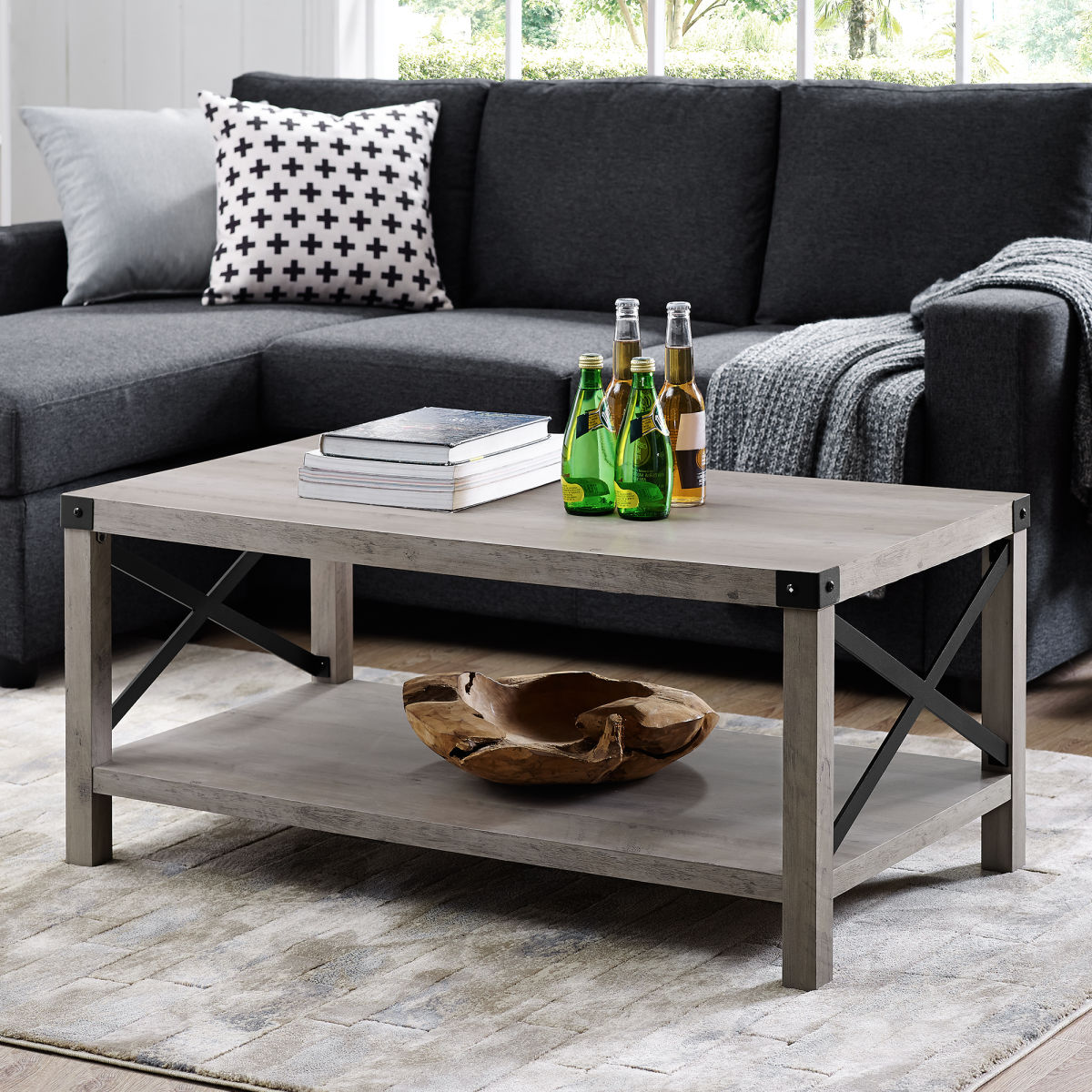 Desert Fields Magnolia Metal X Coffee Table