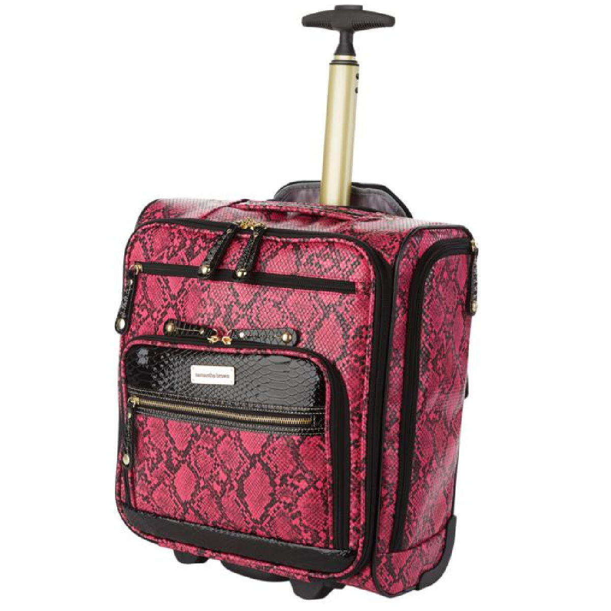 Samantha Brown Embossed Rolling Carry-It-All Bag