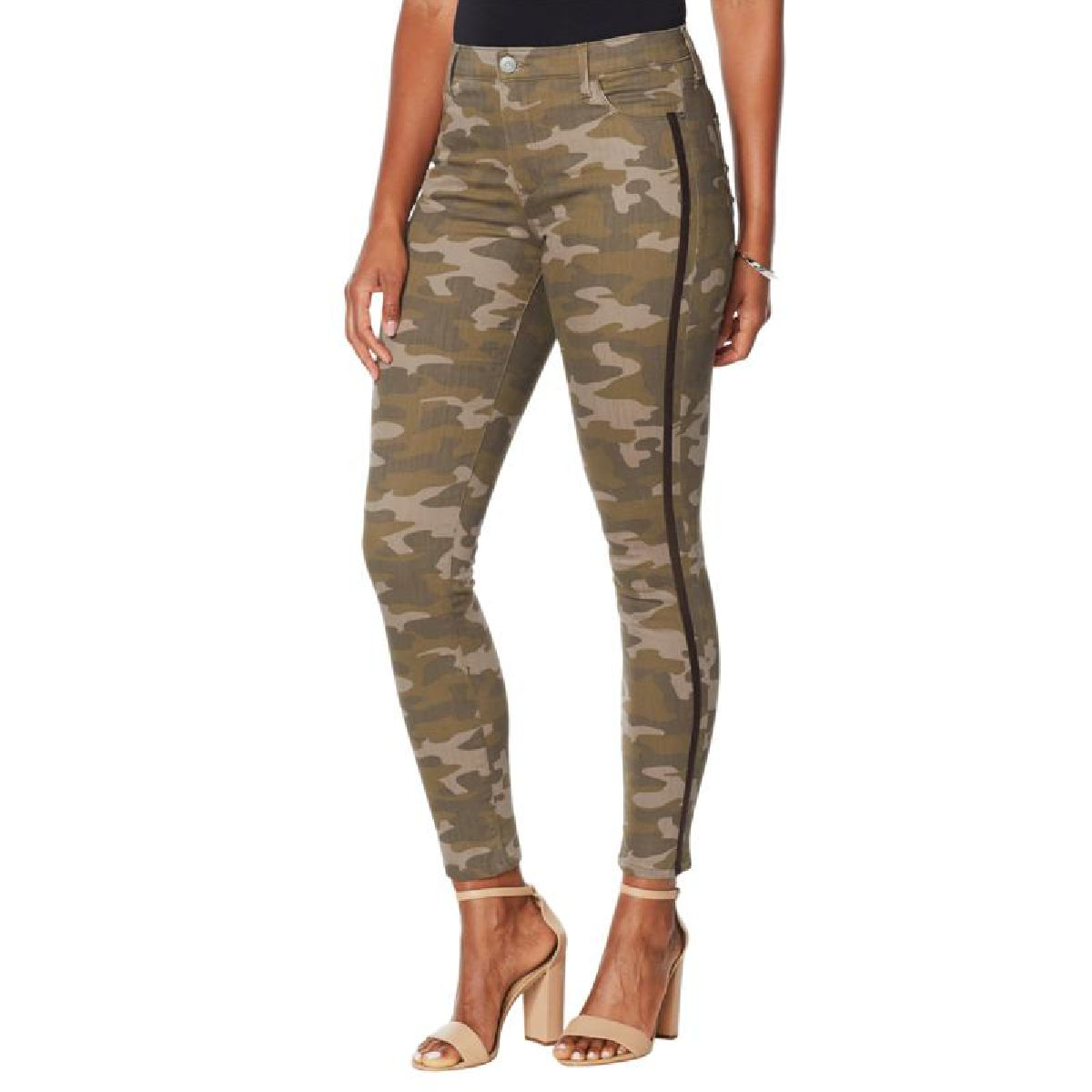Skinnygirl Broadway High-Rise Side Stripe Skinny Jeans
