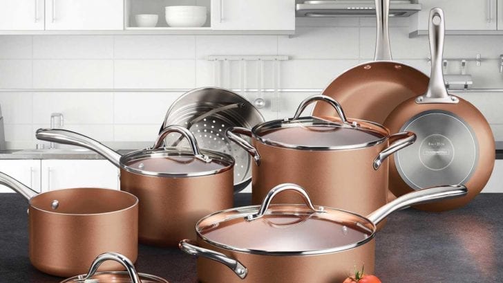 tramontina simple cooking nonstick cookware set 9 piece
