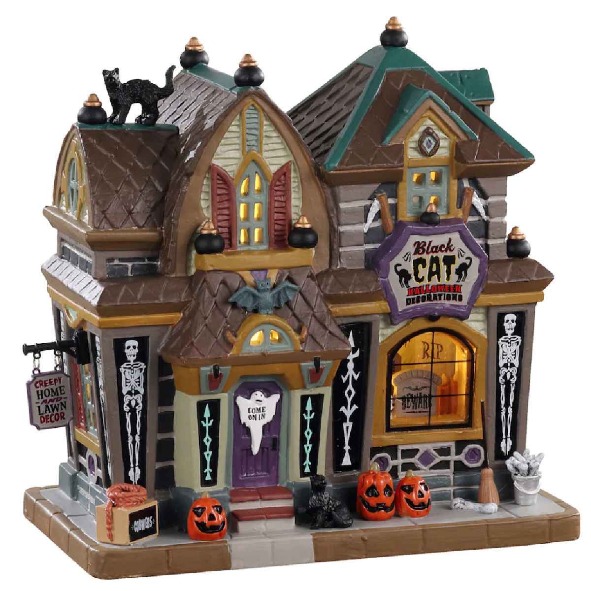Lemax Spooky Town Black Cat Halloween Décor