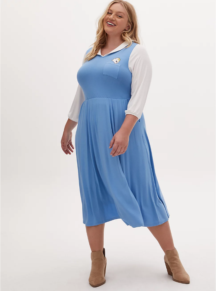 Disney Beauty and the Beast Belle Blue Midi Dress
