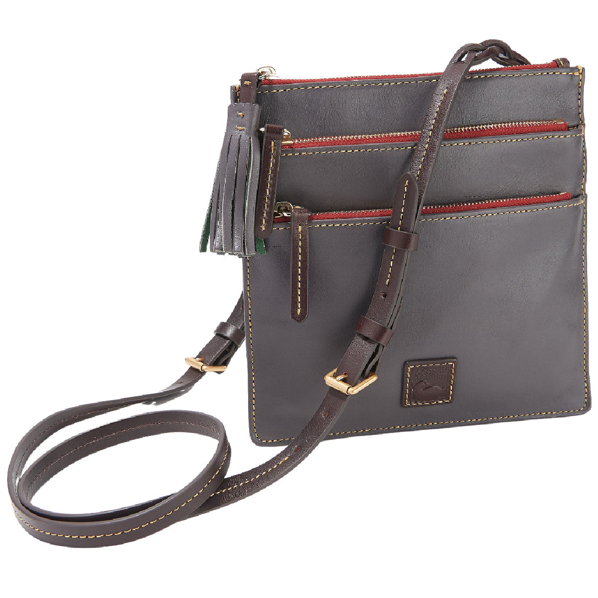 Dooney & Bourke Florentine Leather Triple Zip Crossbody