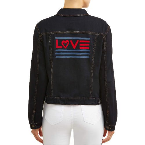 EV1 from Ellen DeGeneres Love Flag Women's Denim Jacket