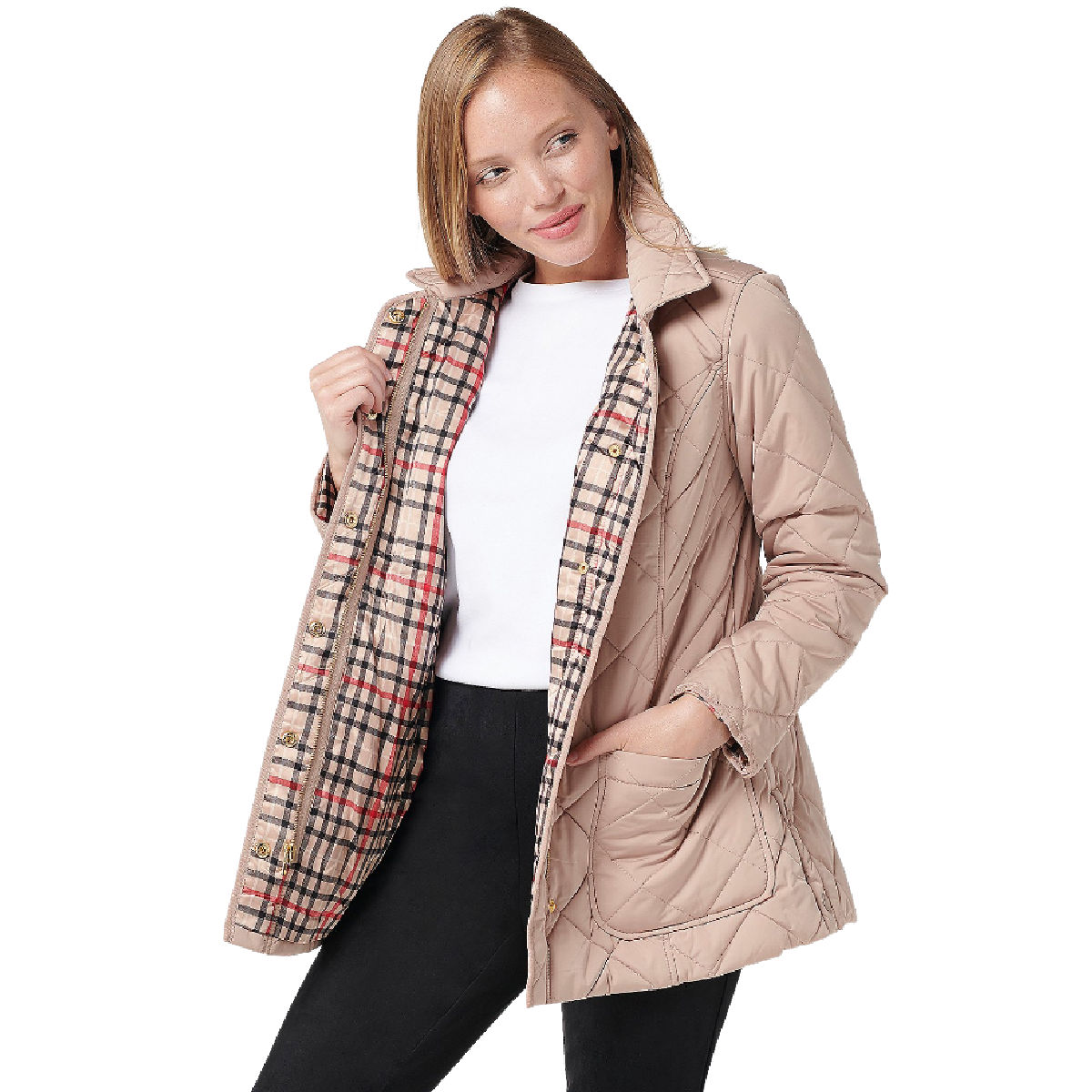 Isaac Mizrahi Live! Quilted Barn Jacket