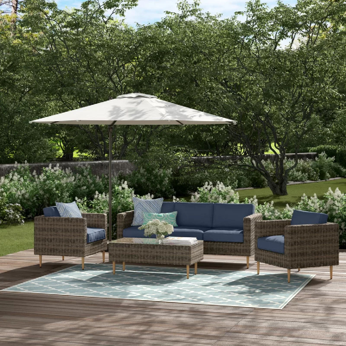Mercury Row Charters Towers 4-Piece Patio Conversation Set