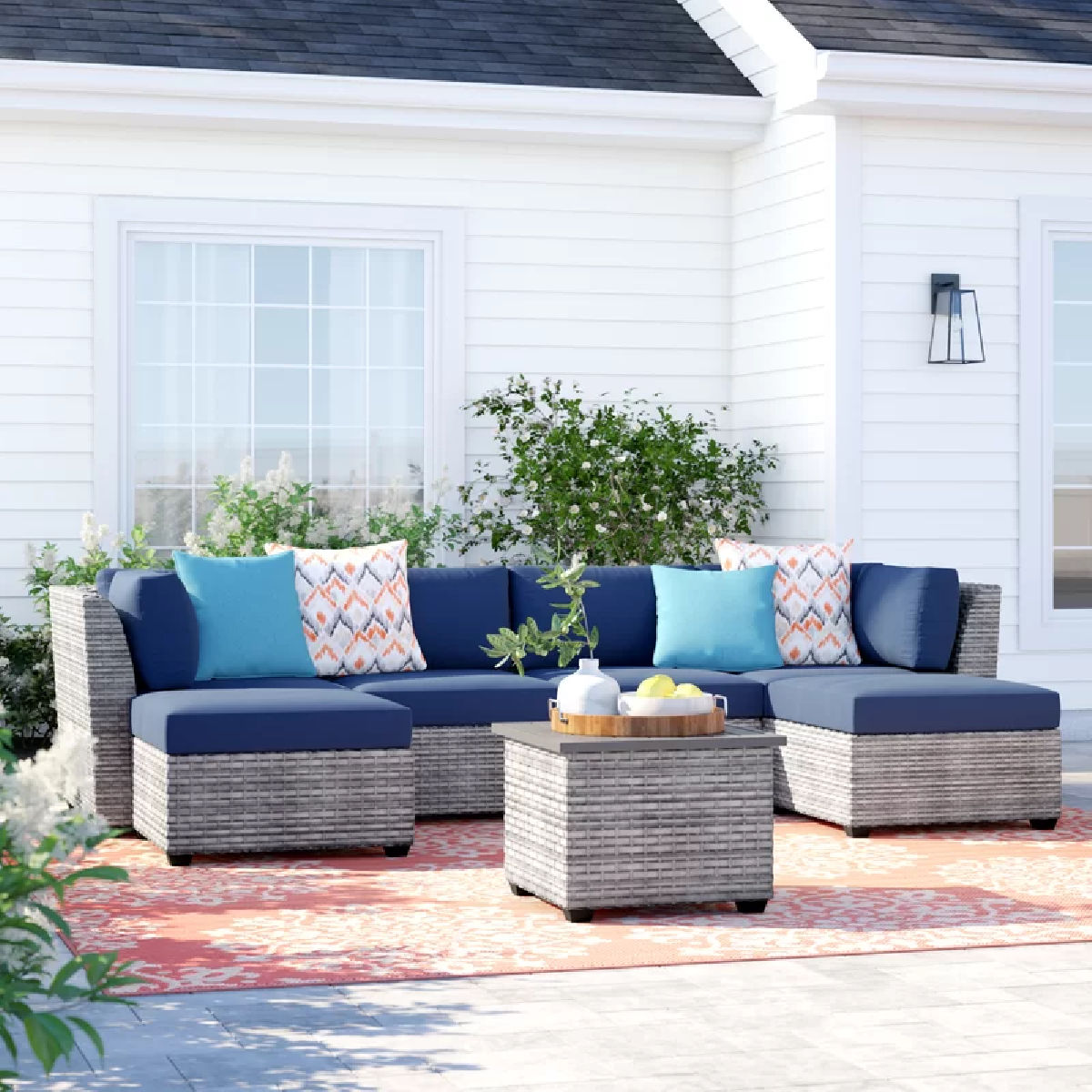 Sol 72 Outdoor Kenwick 7pc Patio Sectional Sofa Set