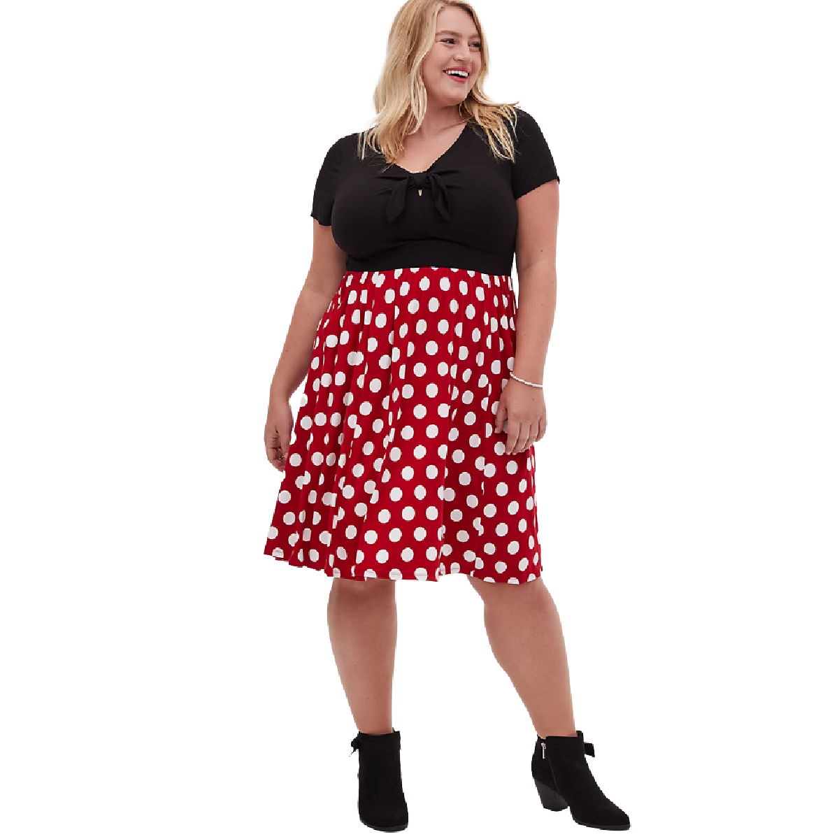 Torrid Disney Minnie Mouse Polka Dot Skater Dress