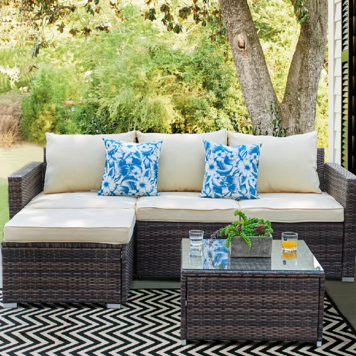 Zipcode Design Don 3pc Patio Sectional Set