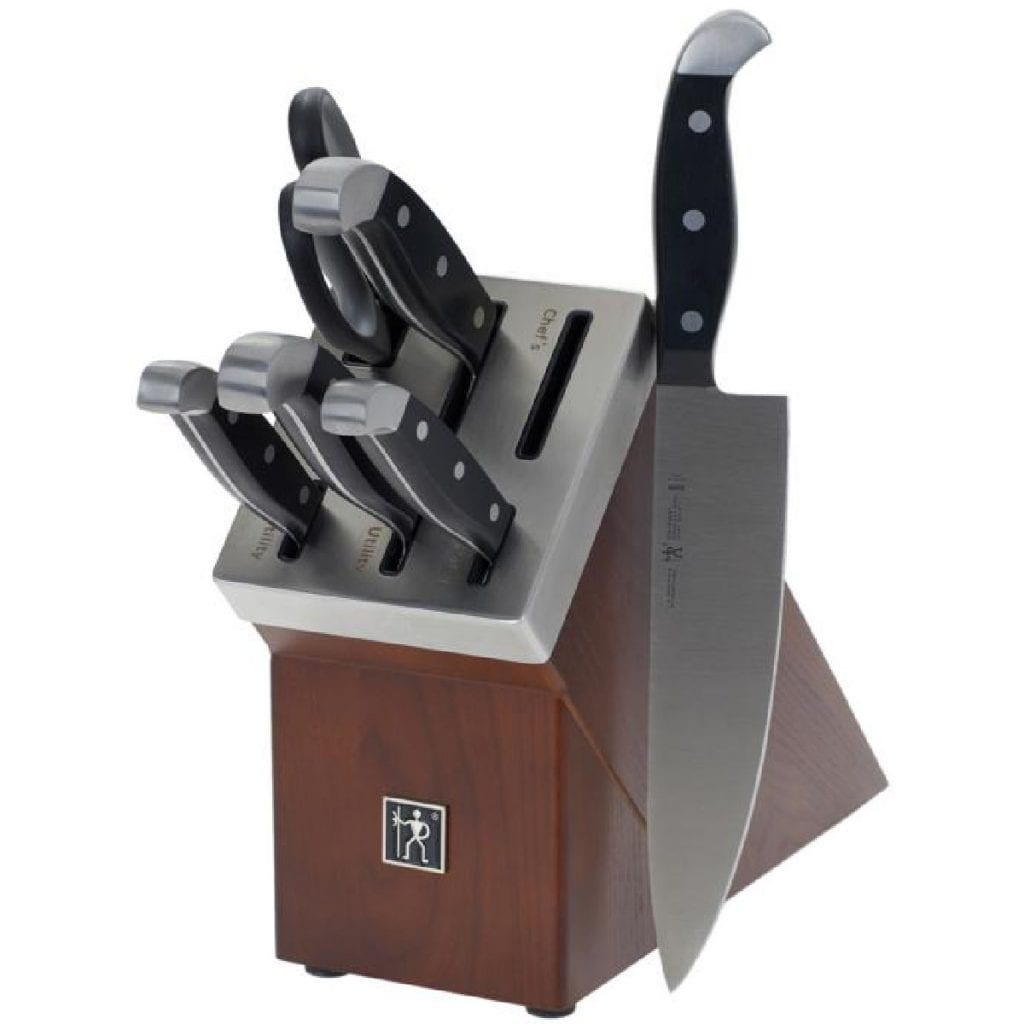 henckels 7 piece self sharpening knife block set