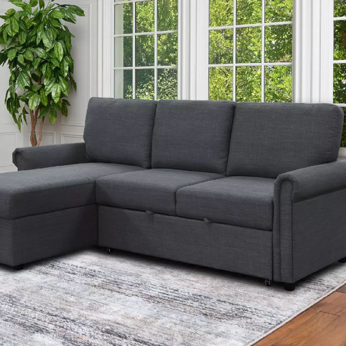 Abbyson Living Hamilton Reversible Storage Sectional Sofa