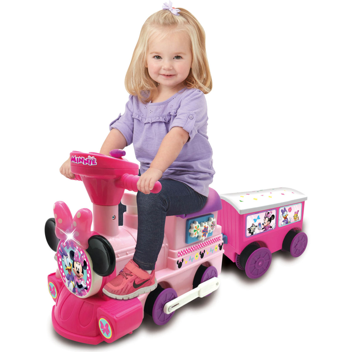 Disney Minnie Mouse 6-Volt Powered Train with Tracks and Caboose