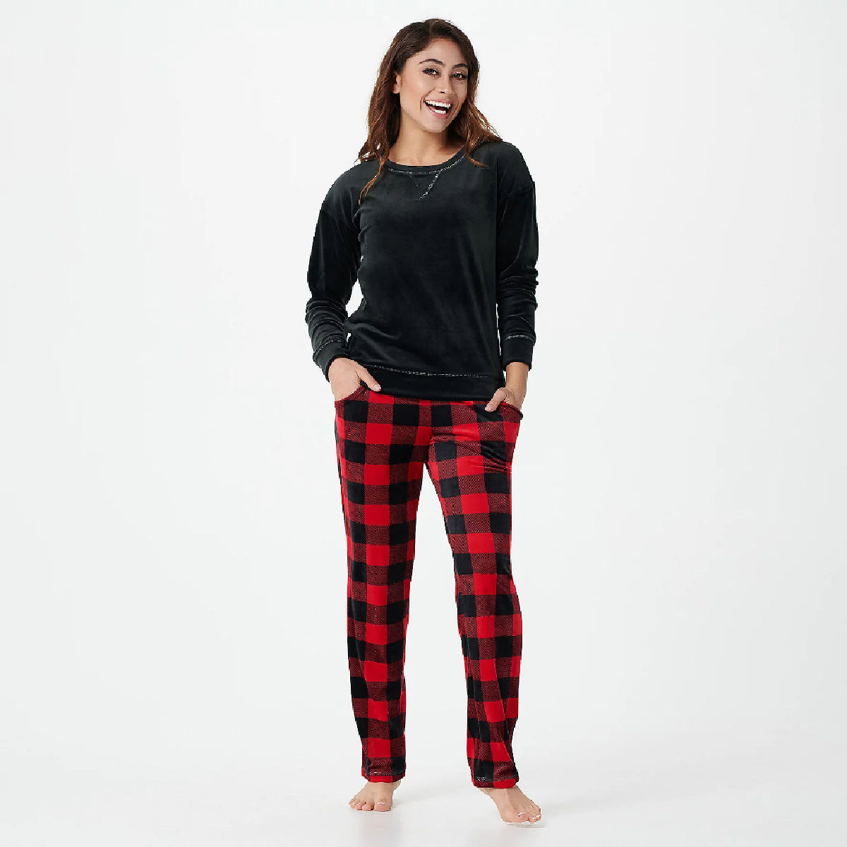 MUK LUKS Silky Velour Novelty Pajama Set