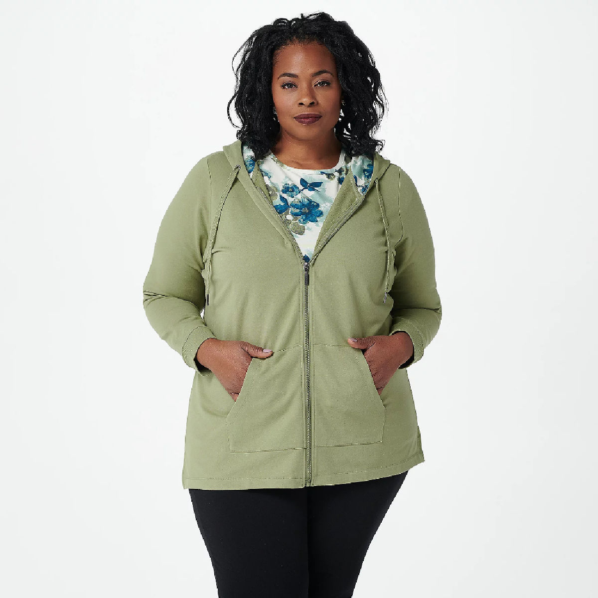 Denim & Co. Active French Terry Zip-Up Jacket