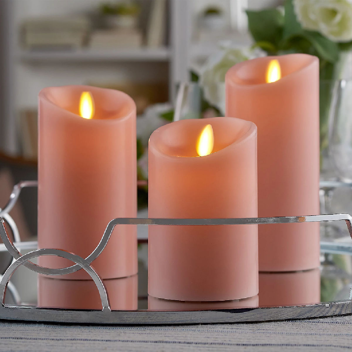 Luminara Assorted Flameless Pillar Candles (Set of 3)
