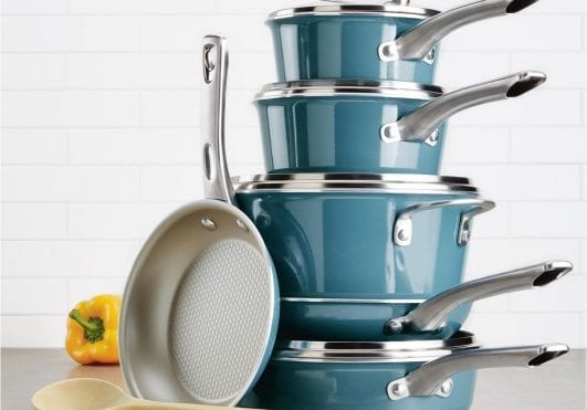 tramontina simple cooking nonstick cookware set 9 piece