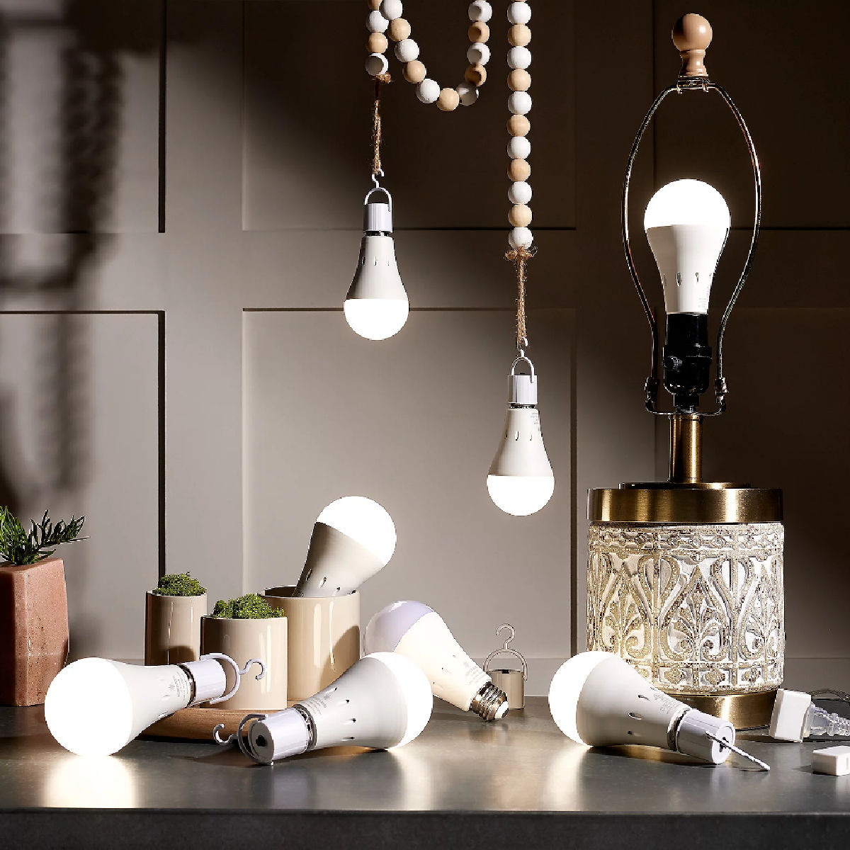 BrightLiving LED Light Bulbs with Built-In Battery (Set of 8)
