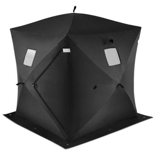 Costway 2-Person Ice Fishing Shelter Tent Portable Pop Up House Outdoor Fish Equipment